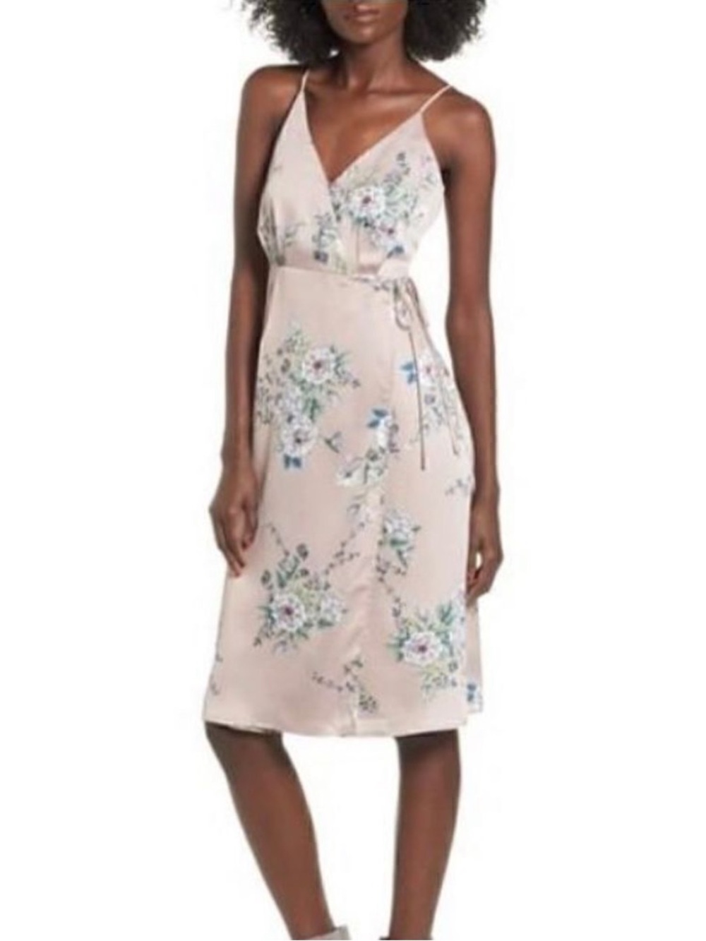 ASTR  Mauve Floral Wrap Dress - Medium